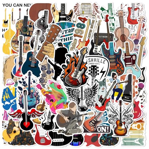 Die Gitarre Aufkleber Guitar Sticker Set 50 Stücke Niedlich Deko für Auto Laptop Skateboard Fahrrad Moped Motorrad Fahrrad Computer,Geeignet für Erwachsene Kinde Die Gitarre Aufkleber Guitar Sticker Set 50 Stücke Niedlich Deko für Auto Laptop Skateboard Fahrrad Moped Motorrad Fahrrad Computer,Geeignet für Erwachsene Kinde von LYunMu