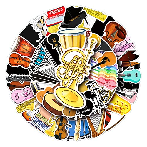 Musikinstrument Aufkleber Musical Instrument Sticker Set 50 Stücke Deko für Auto Laptop Skateboard Fahrrad Moped Motorrad Fahrrad Computer,Geeignet für Erwachsene Kinder Musikinstrument Aufkleber Musical Instrument Sticker Set 50 Stücke Deko für Auto Laptop Skateboard Fahrrad Moped Motorrad Fahrrad Computer,Geeignet für Erwachsene Kinder von LYunMu