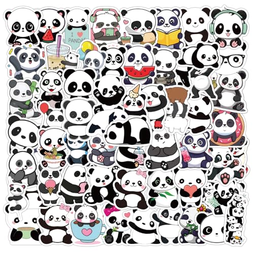 Panda Aufkleber Panda Sticker Set 60 Stücke Niedlich Deko für Auto Laptop Skateboard Fahrrad Moped Motorrad Fahrrad Computer,Geeignet für Erwachsene Kinder von LYunMu