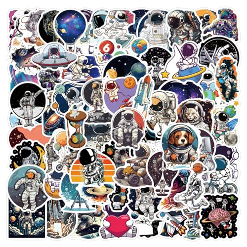 Raumfahrt Aufkleber 10 Stücke Niedlich Deko für Auto Laptop Skateboard Fahrrad Moped Motorrad Fahrrad Computer,Geeignet für Erwachsene Kinder Space ästhetisch Sticker Set von LYunMu