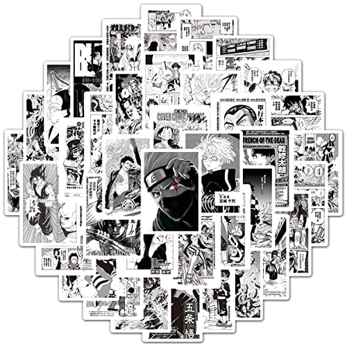 Schwarz und Weiß Aufkleber Anime-Poster Sticker Set 100 Stücke Niedlich Deko für Auto Laptop Skateboard Fahrrad Moped Motorrad Fahrrad Computer,Geeignet für Erwachsene Kinder Schwarz und Weiß Aufkleber Anime-Poster Sticker Set 100 Stücke Niedlich Deko für Auto Laptop Skateboard Fahrrad Moped Motorrad Fahrrad Computer,Geeignet für Erwachsene Kinder von LYunMu