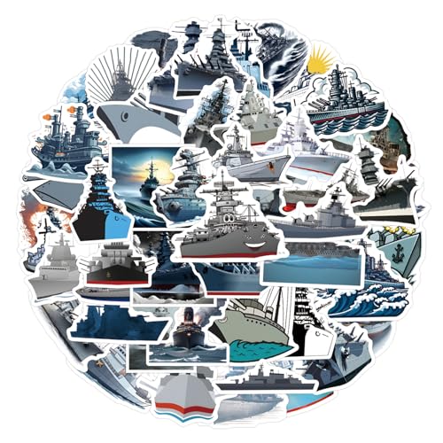 Warship Aufkleber 50 Stücke Niedlich Deko für Auto Laptop Skateboard Fahrrad Moped Motorrad Fahrrad Computer Kriegsschiff Sticker Set,Geeignet für Erwachsene Kinde Warship Aufkleber 50 Stücke Niedlich Deko für Auto Laptop Skateboard Fahrrad Moped Motorrad Fahrrad Computer Kriegsschiff Sticker Set,Geeignet für Erwachsene Kinde von LYunMu