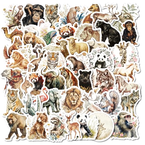 Wasserfarben Tiere Aufkleber Tiere Sticker Set 50 Stücke Niedlich Deko für Auto Laptop Skateboard Fahrrad Moped Motorrad Fahrrad Computer,Geeignet für Erwachsene Kinde Wasserfarben Tiere Aufkleber Tiere Sticker Set 50 Stücke Niedlich Deko für Auto Laptop Skateboard Fahrrad Moped Motorrad Fahrrad Computer,Geeignet für Erwachsene Kinde von LYunMu