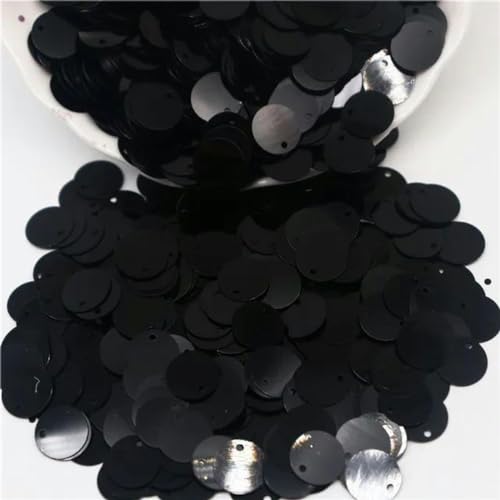 Bunte große runde Pailletten, 10/15/20/25 mm, PVC, lose Pailletten-Pailletten mit seitlichem Loch, Nähen, Basteln, DIY, 10 g-schwarz-20 mm, 10 Gramm Bunte große runde Pailletten, 10/15/20/25 mm, PVC, lose Pailletten-Pailletten mit seitlichem Loch, Nähen, Basteln, DIY, 10 g-schwarz-20 mm, 10 Gramm von LZBANI