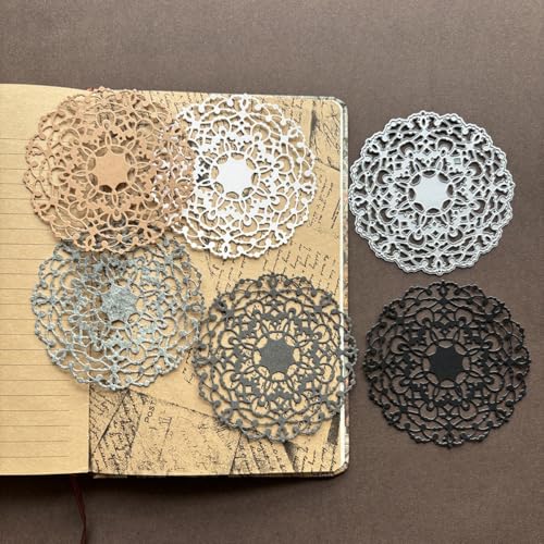 LZBRDY 3D Blumen Spitze Hintergrund Metall Stanzformen Schablonen für DIY Scrapbooking Dekorative Prägung DIY Papier Karte (Flowes Lace Base Background B 9.9 cmx9.9 cm) von LZBRDY