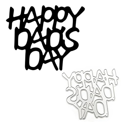 LZBRDY Metall-Stanzformen mit Aufschrift "Happy Dad's Day", für Scrapbooking und Kartenherstellung, Kunsthandwerk, Vatertag, Stanzschablone von LZBRDY
