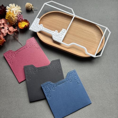 LZBRDY Vintage Charm Lace Frame Stanzform – Karbonstahl Bastelschablonen für Scrapbooking, Kartenherstellung, Grußkarten und Journaling-Zubehör (Mini-Spitzenumschlag, 19,3 x 10,4 cm) von LZBRDY