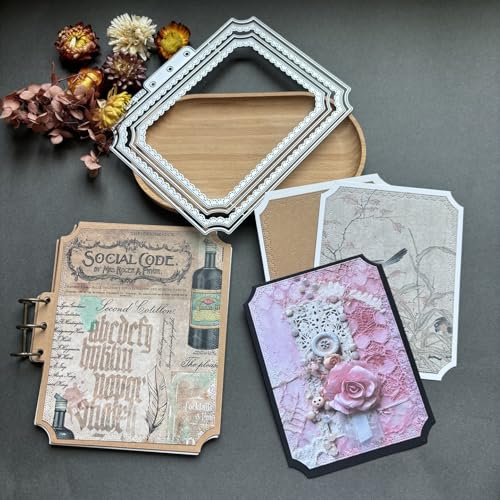 LZBRDY Vintage Charm Lace Frame Stanzform – Karbonstahl Bastelschablonen für Scrapbooking, Kartenherstellung, Grußkarten und Journaling-Zubehör (unregelmäßiges Etikett, lose Blätter, 16,3 x 14 cm) LZBRDY Vintage Charm Lace Frame Stanzform – Karbonstahl Bastelschablonen für Scrapbooking, Kartenherstellung, Grußkarten und Journaling-Zubehör (unregelmäßiges Etikett, lose Blätter, 16,3 x 14 cm) von LZBRDY
