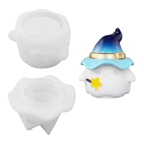 3D-Halloween-Geister-Aufbewahrungsdose aus Kunstharz mit Hexenhut, Halloween-Geister-Aufbewahrungsbox, Silikonformen, Hexendeckel, Epoxidform für DIY, Süßigkeiten, Schmuck, Kerzenhalter 3D-Halloween-Geister-Aufbewahrungsdose aus Kunstharz mit Hexenhut, Halloween-Geister-Aufbewahrungsbox, Silikonformen, Hexendeckel, Epoxidform für DIY, Süßigkeiten, Schmuck, Kerzenhalter von LZEDIRA