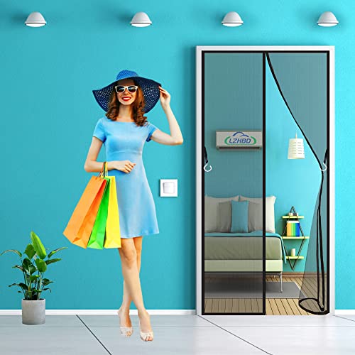 Klemm-Lamellenvorhang Fliegengitter Insektenschutzvorhang - 80x240 cm - Easy Install Magnet Vorhang Fliegenvorhang Moskitonetz Insektenschutz Türvorhang - Schwarz Klemm-Lamellenvorhang Fliegengitter Insektenschutzvorhang - 80x240 cm - Easy Install Magnet Vorhang Fliegenvorhang Moskitonetz Insektenschutz Türvorhang - Schwarz von LZHBD