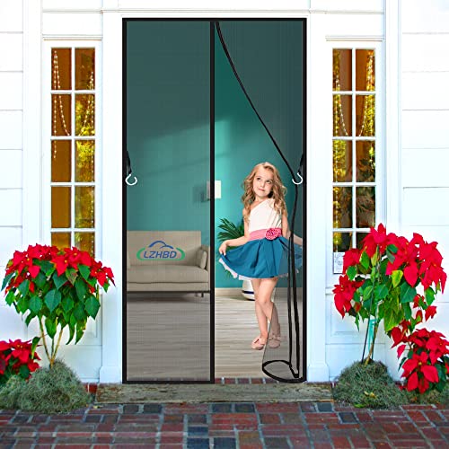 LZHBD Magnet Fliegengitter Tür, 125x180 cm Moskitonetz Magnetverschluss Insektenschutz für Zimmer tür, Französische tür Kinderleichte Klebemontage Ohne Bohren, Schwarz, Neuste Version LZHBD Magnet Fliegengitter Tür, 125x180 cm Moskitonetz Magnetverschluss Insektenschutz für Zimmer tür, Französische tür Kinderleichte Klebemontage Ohne Bohren, Schwarz, Neuste Version von LZHBD