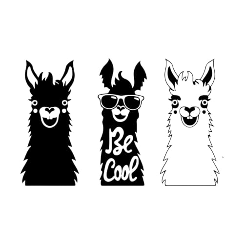 3er-Set Lama-Wandaufkleber, Tiere, Vinyl, Wandbild für Kinderzimmer, Tier, Alpaka, Heimdekoration, Aer Design-Aufkleber, extragroß – 74x115cm 3er-Set Lama-Wandaufkleber, Tiere, Vinyl, Wandbild für Kinderzimmer, Tier, Alpaka, Heimdekoration, Aer Design-Aufkleber, extragroß – 74x115cm von LZHOUTING