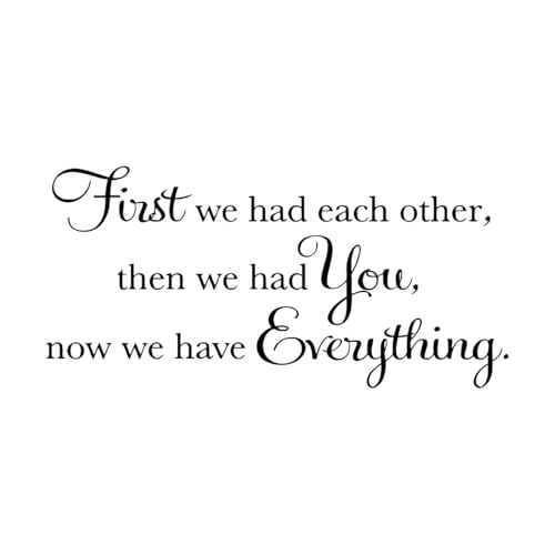 Aufkleber „First we had each other“ für Babys, abnehmbarer Wandaufkleber aus PVC, fürs Kinderzimmer, Vinyl, Heimdekoration, Kunstwandaufkleber, klein – 28x57cm Aufkleber „First we had each other“ für Babys, abnehmbarer Wandaufkleber aus PVC, fürs Kinderzimmer, Vinyl, Heimdekoration, Kunstwandaufkleber, klein – 28x57cm von LZHOUTING