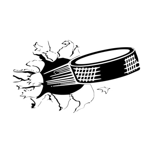 Sport-Wandaufkleber, Eishockey-Kunst, Aufkleber, Wohnzimmer-Dekoration, Kinder, die Roon spielen, Puck reißt, platzt durch Wandbild, klein – 33x57cm Sport-Wandaufkleber, Eishockey-Kunst, Aufkleber, Wohnzimmer-Dekoration, Kinder, die Roon spielen, Puck reißt, platzt durch Wandbild, klein – 33x57cm von LZHOUTING
