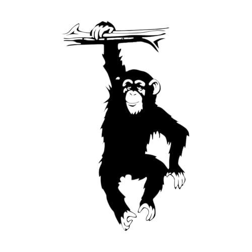 Wandaufkleber, Vinyl, Affe mit Rüssel, Gorilla, Affe, wilde Dschungeltiere, Vinyl-Wandaufkleber, Dekoration für Zuhause und Kinderzimmer, klein – 34x57cm Wandaufkleber, Vinyl, Affe mit Rüssel, Gorilla, Affe, wilde Dschungeltiere, Vinyl-Wandaufkleber, Dekoration für Zuhause und Kinderzimmer, klein – 34x57cm von LZHOUTING