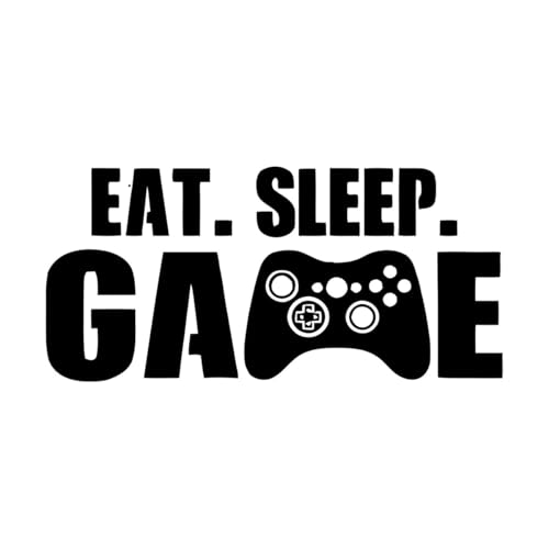 Wandaufkleber „Eat Sleep Game“, Vinyl, für Jungen, Spielzimmer, Dekoration, Spieler, Wandkunst, Aufkleber, Spielzimmer, Wandposter, Heimdekoration, groß – 67x142cm Wandaufkleber „Eat Sleep Game“, Vinyl, für Jungen, Spielzimmer, Dekoration, Spieler, Wandkunst, Aufkleber, Spielzimmer, Wandposter, Heimdekoration, groß – 67x142cm von LZHOUTING