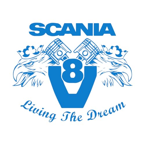 Wandaufkleber für Autos, Scania, „Living the dream V8“, Svempra Creatives, Vinyl, Wandtattoos fürs Kinderzimmer, Heimdekoration, Jugendzimmer, klein – 34 x 42 cm Wandaufkleber für Autos, Scania, „Living the dream V8“, Svempra Creatives, Vinyl, Wandtattoos fürs Kinderzimmer, Heimdekoration, Jugendzimmer, klein – 34 x 42 cm von LZHOUTING