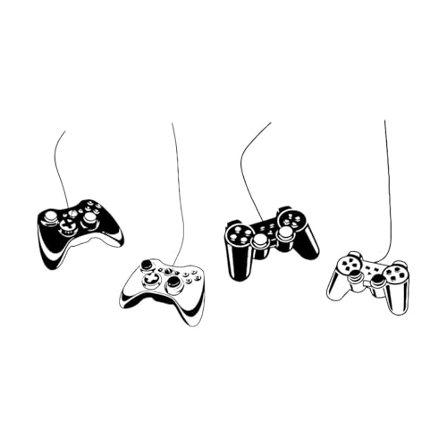 Wandaufkleber zum Aufhängen mit Gamecontroller, Spielzimmer, Kinderzimmer, Videospielzone, Gamer, PS, Wandtattoo, Kinderzimmer, Vinyl, für zu Hause, groß – 62x110cm Wandaufkleber zum Aufhängen mit Gamecontroller, Spielzimmer, Kinderzimmer, Videospielzone, Gamer, PS, Wandtattoo, Kinderzimmer, Vinyl, für zu Hause, groß – 62x110cm von LZHOUTING