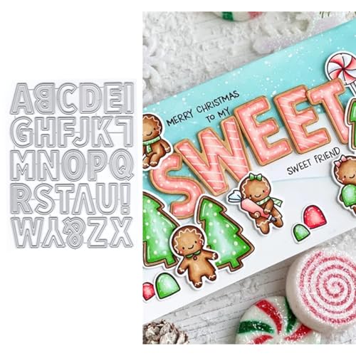 26 englische Buchstaben Stanzformen für Kartenherstellung, Monogramm-Metall-Stanzformen für Papier, Scrapbooking, DIY-Schablonen für Album, Party, Hochzeit, Festivals, Dekoration 26 englische Buchstaben Stanzformen für Kartenherstellung, Monogramm-Metall-Stanzformen für Papier, Scrapbooking, DIY-Schablonen für Album, Party, Hochzeit, Festivals, Dekoration von LZJSYKDQ