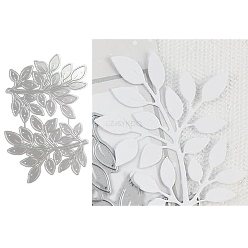 Ast- und Blätter-Stanzformen für Kartenherstellung, Pflanzen-Metall-Stanzformen für Papier, Scrapbooking, DIY-Schablonen für Album, Party, Hochzeit, Festivals, Dekoration, KDQ242 Ast- und Blätter-Stanzformen für Kartenherstellung, Pflanzen-Metall-Stanzformen für Papier, Scrapbooking, DIY-Schablonen für Album, Party, Hochzeit, Festivals, Dekoration, KDQ242 von LZJSYKDQ