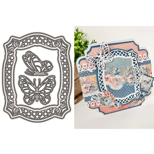 Aushöhlbare Spitzenbordüre Stanzformen für Kartenherstellung, Aushöhlung, Schmetterling, Metall-Stanzformen für Papier, Scrapbooking, DIY-Schablonen für Album, Party, Hochzeit, Festivals, Dekoration Aushöhlbare Spitzenbordüre Stanzformen für Kartenherstellung, Aushöhlung, Schmetterling, Metall-Stanzformen für Papier, Scrapbooking, DIY-Schablonen für Album, Party, Hochzeit, Festivals, Dekoration von LZJSYKDQ