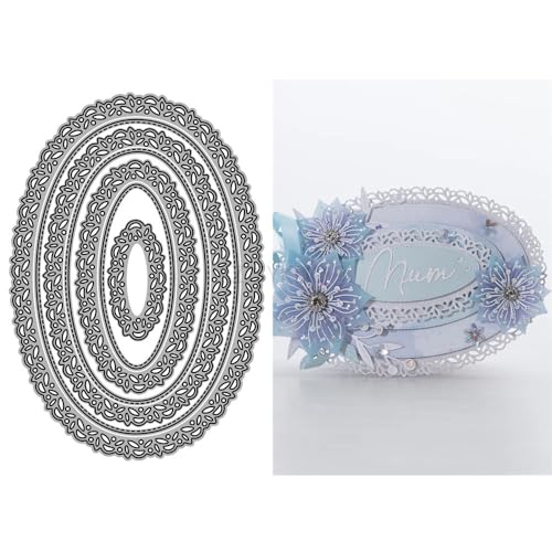 Background Plate Stanzformen für Kartenherstellung, Ellipse Spitze Metall Stanzformen für Papier Scrapbooking, DIY Schablonen für Album Party Hochzeit Festivals Dekoration Background Plate Stanzformen für Kartenherstellung, Ellipse Spitze Metall Stanzformen für Papier Scrapbooking, DIY Schablonen für Album Party Hochzeit Festivals Dekoration von LZJSYKDQ