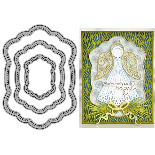 Background Plate Stanzformen für Kartenherstellung, Spitze Metall Stanzformen für Papier Scrapbooking, DIY Schablonen für Album Party Hochzeit Festivals Dekoration Background Plate Stanzformen für Kartenherstellung, Spitze Metall Stanzformen für Papier Scrapbooking, DIY Schablonen für Album Party Hochzeit Festivals Dekoration von LZJSYKDQ