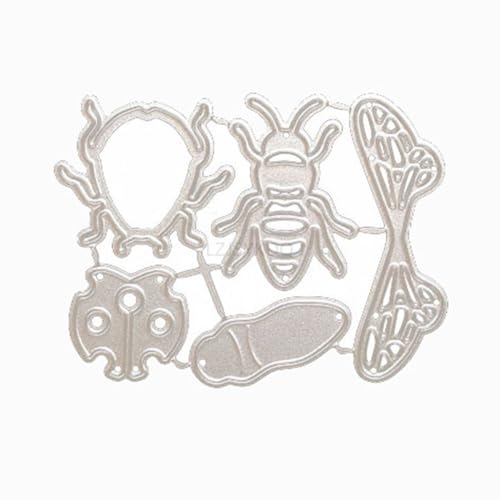 Bienen-Stanzformen für Kartenherstellung, Marienkäfer, Metall-Stanzformen für Papier, Scrapbooking, DIY-Schablonen für Album, Party, Hochzeit, Festivals, Dekoration von LZJSYKDQ