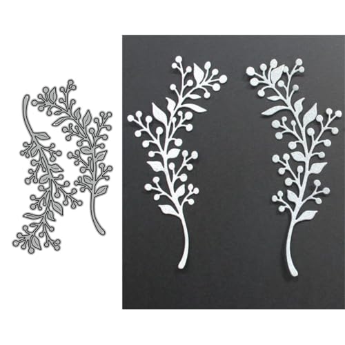 Blumenzweig-Stanzformen für Kartenherstellung, Pflanzen-Metall-Stanzformen für Papier, Scrapbooking, DIY-Schablonen für Album, Party, Hochzeit, Festivals, Dekoration Blumenzweig-Stanzformen für Kartenherstellung, Pflanzen-Metall-Stanzformen für Papier, Scrapbooking, DIY-Schablonen für Album, Party, Hochzeit, Festivals, Dekoration von LZJSYKDQ