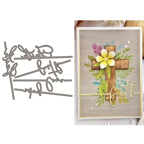 Englische Wörter "Faith Love Hope" Stanzformen für Kartenherstellung, Segen, Metall-Stanzformen für Papier, Scrapbooking, DIY-Schablonen für Album, Party, Hochzeit, Festivals, Dekoration Englische Wörter "Faith Love Hope" Stanzformen für Kartenherstellung, Segen, Metall-Stanzformen für Papier, Scrapbooking, DIY-Schablonen für Album, Party, Hochzeit, Festivals, Dekoration von LZJSYKDQ