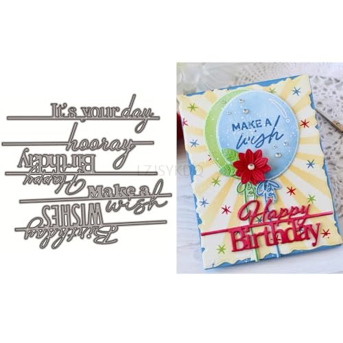 English Blessing Stanzformen für Kartenherstellung, Happy Birthday, Metall-Stanzformen für Papier, Scrapbooking, DIY-Schablonen für Album, Party, Hochzeit, Festivals, Dekoration English Blessing Stanzformen für Kartenherstellung, Happy Birthday, Metall-Stanzformen für Papier, Scrapbooking, DIY-Schablonen für Album, Party, Hochzeit, Festivals, Dekoration von LZJSYKDQ