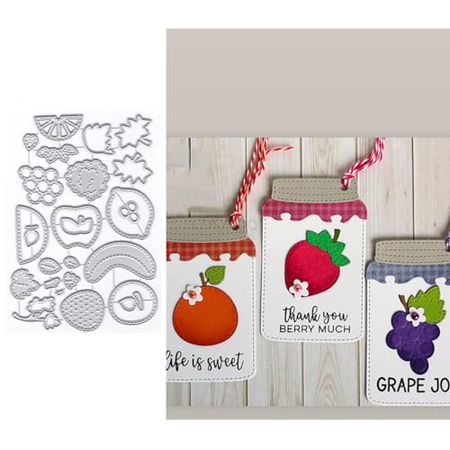 Erdbeer-Trauben-Stanzformen für Kartenherstellung, Obst-Metall-Stanzformen für Papier, Scrapbooking, DIY-Schablonen für Album, Party, Hochzeit, Festivals, Dekoration Erdbeer-Trauben-Stanzformen für Kartenherstellung, Obst-Metall-Stanzformen für Papier, Scrapbooking, DIY-Schablonen für Album, Party, Hochzeit, Festivals, Dekoration von LZJSYKDQ
