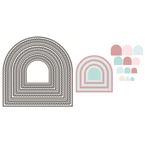 Etiketten-Stanzformen für Kartenherstellung, Bogenform, Spitze, Metall, Stanzformen für Papier, Scrapbooking, DIY-Schablonen für Album, Party, Hochzeit, Festivals, Dekoration Etiketten-Stanzformen für Kartenherstellung, Bogenform, Spitze, Metall, Stanzformen für Papier, Scrapbooking, DIY-Schablonen für Album, Party, Hochzeit, Festivals, Dekoration von LZJSYKDQ