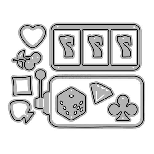 Etiketten-Stanzformen für Kartenherstellung, Nummer Sieben Metall-Stanzformen für Papier-Scrapbooking, DIY-Schablonen für Album, Party, Hochzeit, Festivals, Dekoration von LZJSYKDQ