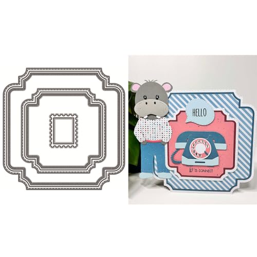 Etikettenhintergrund-Stanzformen für Kartenherstellung, Spitze, quadratische Metall-Stanzformen für Papier, Scrapbooking, DIY-Schablonen für Album, Party, Hochzeit, Festivals, Dekoration Etikettenhintergrund-Stanzformen für Kartenherstellung, Spitze, quadratische Metall-Stanzformen für Papier, Scrapbooking, DIY-Schablonen für Album, Party, Hochzeit, Festivals, Dekoration von LZJSYKDQ
