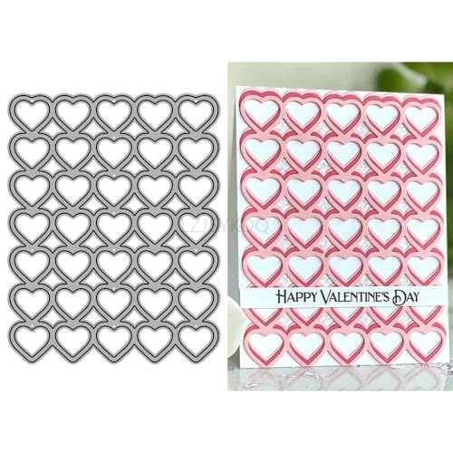 Gitter-Stanzformen für Kartenherstellung, hohle Herz-Metall-Stanzformen für Papier, Scrapbooking, DIY-Schablonen für Album, Party, Hochzeit, Festivals, Dekoration Gitter-Stanzformen für Kartenherstellung, hohle Herz-Metall-Stanzformen für Papier, Scrapbooking, DIY-Schablonen für Album, Party, Hochzeit, Festivals, Dekoration von LZJSYKDQ