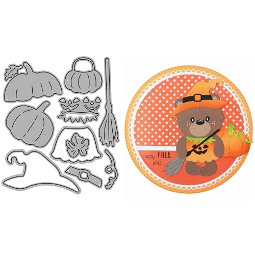 Halloween-Kürbis-Stanzformen für Kartenherstellung, Hexenhut, Besen, Metall-Stanzformen für Papier, Scrapbooking, DIY-Schablonen für Album, Party, Hochzeit, Festivals, Dekoration Halloween-Kürbis-Stanzformen für Kartenherstellung, Hexenhut, Besen, Metall-Stanzformen für Papier, Scrapbooking, DIY-Schablonen für Album, Party, Hochzeit, Festivals, Dekoration von LZJSYKDQ