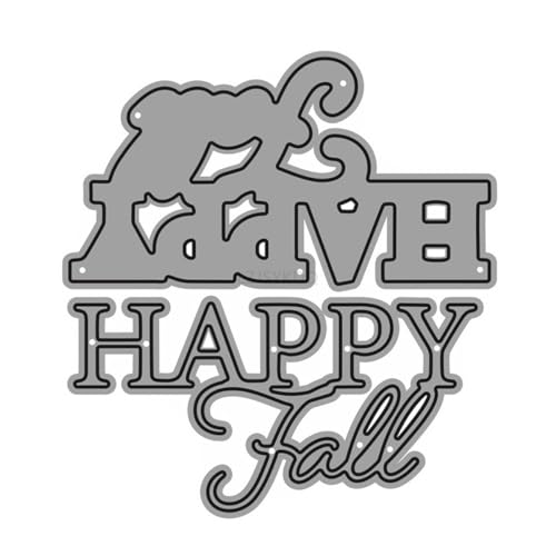 Happy Fall Stanzformen für Kartenherstellung, Metall-Stanzformen für Papier, Scrapbooking, DIY Schablonen für Album, Party, Hochzeit, Festivals, Dekoration Happy Fall Stanzformen für Kartenherstellung, Metall-Stanzformen für Papier, Scrapbooking, DIY Schablonen für Album, Party, Hochzeit, Festivals, Dekoration von LZJSYKDQ