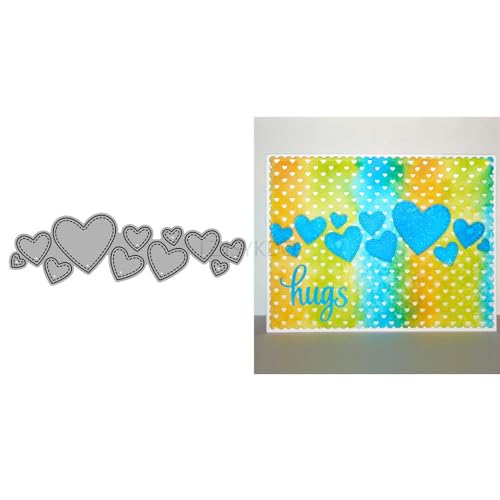 Herz-Stanzformen für Kartenherstellung, gepunktete Bordüre, Metall-Stanzformen für Papier, Scrapbooking, DIY-Schablonen für Album, Party, Hochzeit, Festivals, Dekoration Herz-Stanzformen für Kartenherstellung, gepunktete Bordüre, Metall-Stanzformen für Papier, Scrapbooking, DIY-Schablonen für Album, Party, Hochzeit, Festivals, Dekoration von LZJSYKDQ