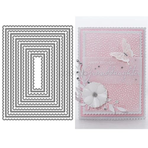 Hintergrundplatten-Stanzformen für Kartenherstellung, rechteckige Spitze, Metall-Stanzformen für Papier, Scrapbooking, DIY-Schablonen für Album, Party, Hochzeit, Festivals, Dekoration Hintergrundplatten-Stanzformen für Kartenherstellung, rechteckige Spitze, Metall-Stanzformen für Papier, Scrapbooking, DIY-Schablonen für Album, Party, Hochzeit, Festivals, Dekoration von LZJSYKDQ