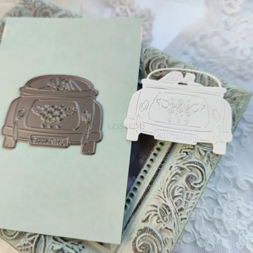 Hochzeitsauto-Stanzformen für Kartenherstellung, Brautpaar, Metall-Stanzformen für Papier, Scrapbooking, DIY-Schablonen für Album, Party, Hochzeit, Festivals, Dekoration, KDQ271 Hochzeitsauto-Stanzformen für Kartenherstellung, Brautpaar, Metall-Stanzformen für Papier, Scrapbooking, DIY-Schablonen für Album, Party, Hochzeit, Festivals, Dekoration, KDQ271 von LZJSYKDQ