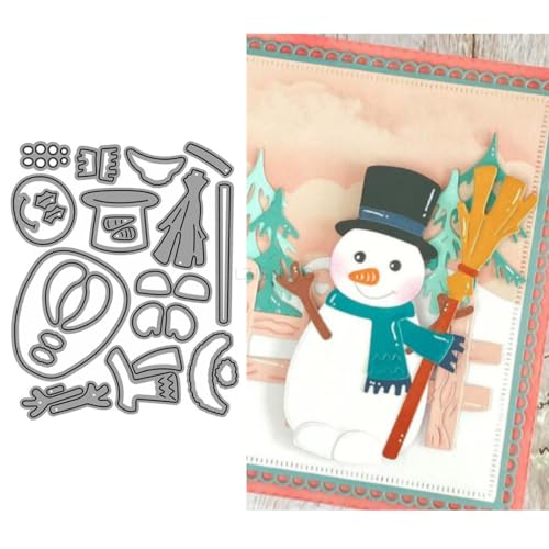 Kombination Schneemann Stanzformen für Kartenherstellung, Weihnachten Metall Stanzformen für Papier Scrapbooking, DIY Schablonen für Album Party Hochzeit Festivals Dekoration von LZJSYKDQ