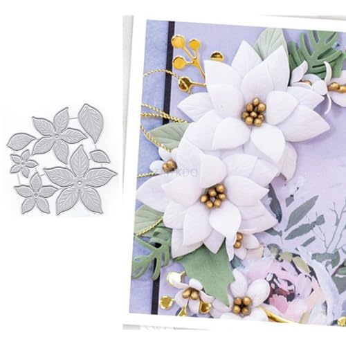 Kombinationsblumen-Stanzformen für Kartenherstellung, Pflanzen, Metall-Stanzformen für Papier, Scrapbooking, DIY-Schablonen für Album, Party, Hochzeit, Festivals, Dekoration von LZJSYKDQ
