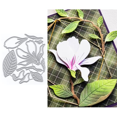 Kombinationsstanzformen mit Blumenzweigen, für Kartenherstellung, Pflanzen-Metall-Stanzformen für Papier, Scrapbooking, DIY-Schablonen für Album, Party, Hochzeit, Festivals, Dekoration von LZJSYKDQ