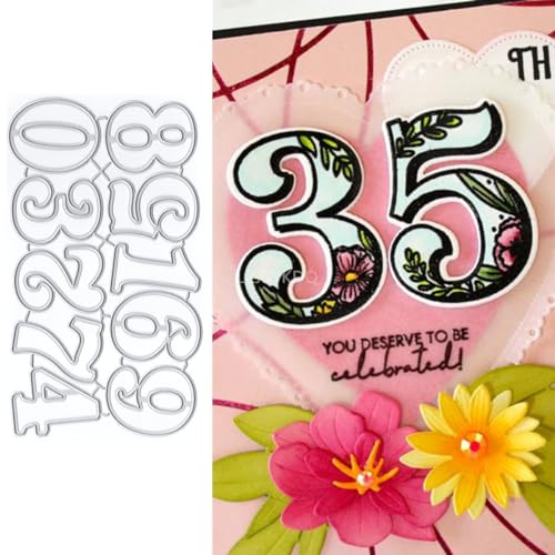 Kombinierende Zahlen-Stanzformen für Kartenherstellung, arabische Ziffern, Metall-Stanzformen für Papier-Scrapbooking, DIY-Schablonen für Album, Party, Hochzeit, Festivals, Dekoration Kombinierende Zahlen-Stanzformen für Kartenherstellung, arabische Ziffern, Metall-Stanzformen für Papier-Scrapbooking, DIY-Schablonen für Album, Party, Hochzeit, Festivals, Dekoration von LZJSYKDQ