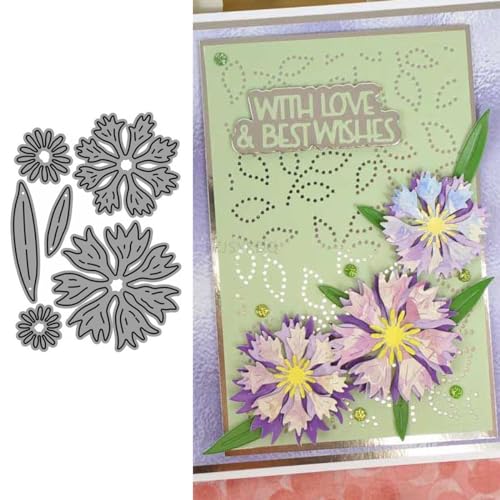 Kornblumen-Stanzformen für Kartenherstellung, Kombinationsblumen-Metall-Stanzformen für Papier, Scrapbooking, DIY-Schablonen für Album, Party, Hochzeit, Festivals, Dekoration Kornblumen-Stanzformen für Kartenherstellung, Kombinationsblumen-Metall-Stanzformen für Papier, Scrapbooking, DIY-Schablonen für Album, Party, Hochzeit, Festivals, Dekoration von LZJSYKDQ