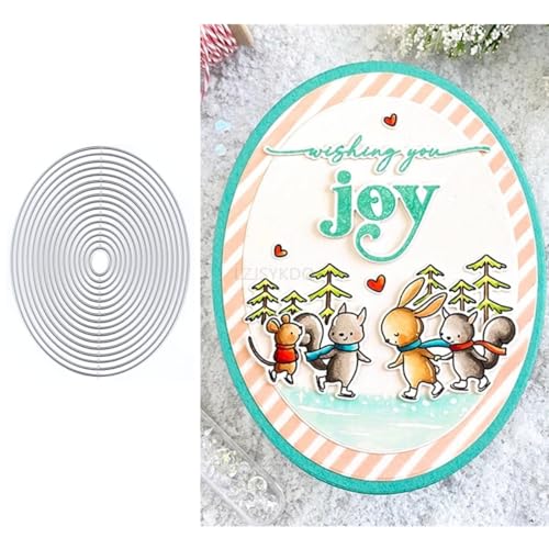 Line Oval Stanzformen für Kartenherstellung, Hintergrund Metall Stanzformen für Papier Scrapbooking, DIY Schablonen für Album Party Hochzeit Festivals Dekoration Line Oval Stanzformen für Kartenherstellung, Hintergrund Metall Stanzformen für Papier Scrapbooking, DIY Schablonen für Album Party Hochzeit Festivals Dekoration von LZJSYKDQ