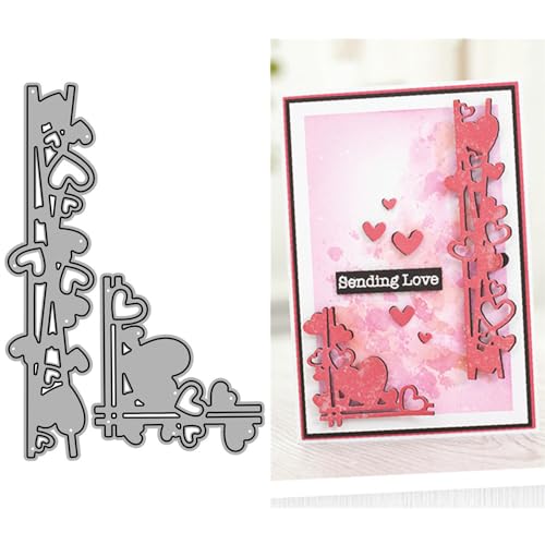 Love Heart Lace Stanzformen für Kartenherstellung, Eckblumen, Liebesherz, Metall-Stanzformen für Papier, Scrapbooking, DIY-Schablonen für Album, Party, Hochzeit, Festivals, Dekoration Love Heart Lace Stanzformen für Kartenherstellung, Eckblumen, Liebesherz, Metall-Stanzformen für Papier, Scrapbooking, DIY-Schablonen für Album, Party, Hochzeit, Festivals, Dekoration von LZJSYKDQ