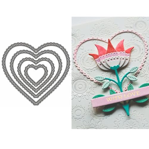 Love Lace Stanzformen für Kartenherstellung, herzförmige Bordüre, Metall-Stanzformen für Papier, Scrapbooking, DIY-Schablonen für Album, Party, Hochzeit, Festivals, Dekoration, KDQ1564 Love Lace Stanzformen für Kartenherstellung, herzförmige Bordüre, Metall-Stanzformen für Papier, Scrapbooking, DIY-Schablonen für Album, Party, Hochzeit, Festivals, Dekoration, KDQ1564 von LZJSYKDQ