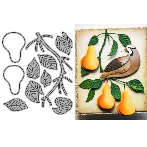 Obst-Stanzformen für Kartenherstellung, Patchwork, Birnenblätter, Metall-Stanzformen für Papier, Scrapbooking, DIY-Schablonen für Album, Party, Hochzeit, Festivals, Dekoration Obst-Stanzformen für Kartenherstellung, Patchwork, Birnenblätter, Metall-Stanzformen für Papier, Scrapbooking, DIY-Schablonen für Album, Party, Hochzeit, Festivals, Dekoration von LZJSYKDQ